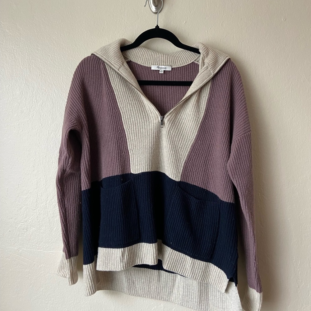 Quarter zip up sweater